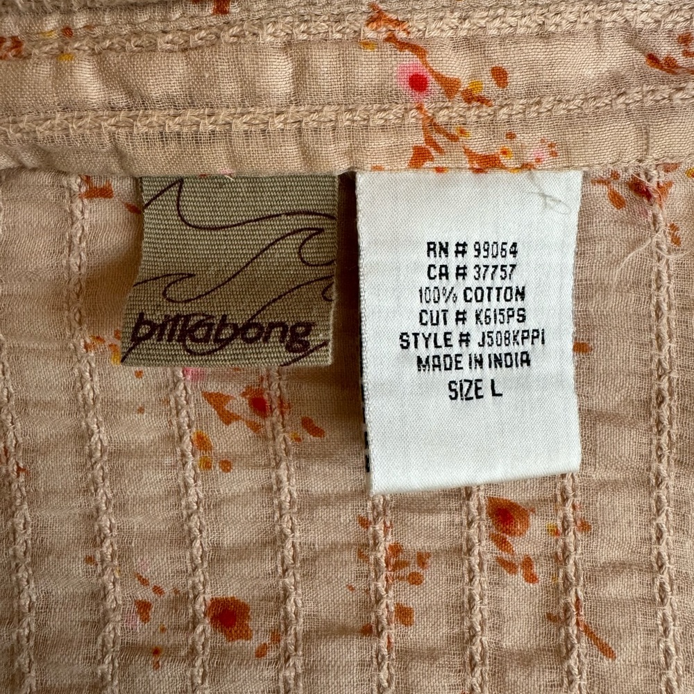 Billabong Lightweight Button Down Long Sleeve Top - image 5